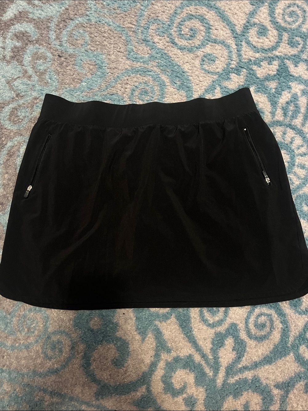 Black Women's Zip-Pocket Skort